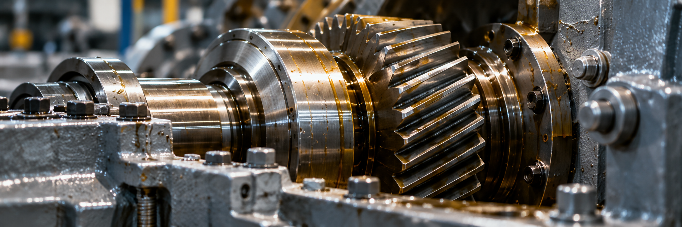 Industrial gear system lubricated with gear oil